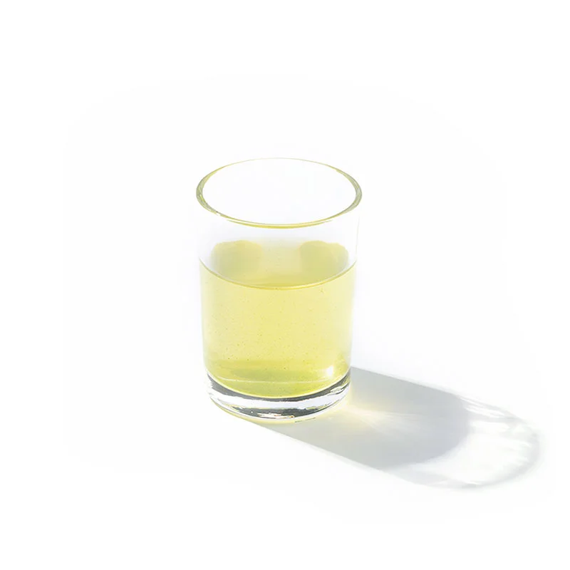 池田選茶堂の玄米茶（Genmaicha）を淹れたグラス
